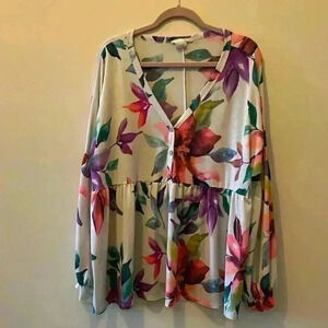 Lovely J Women’s Plus Size floral Top 3/4X
